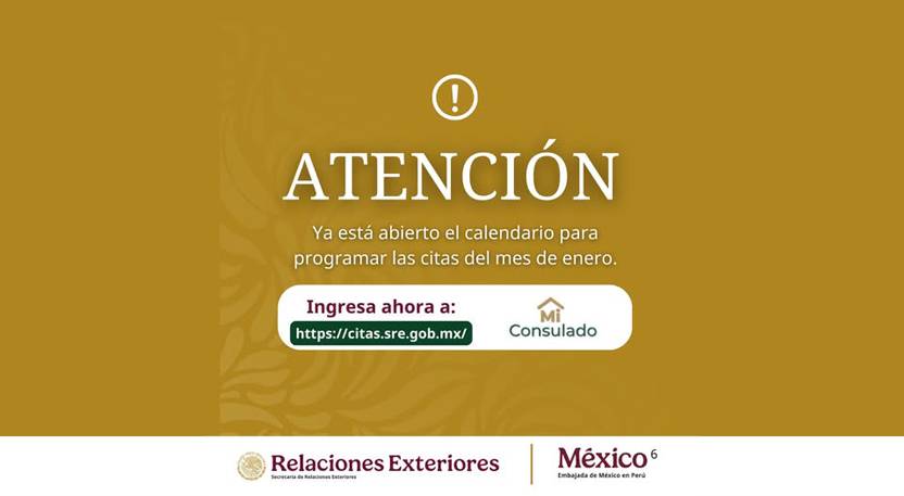 Calendario para servicios consulares febrero 2025